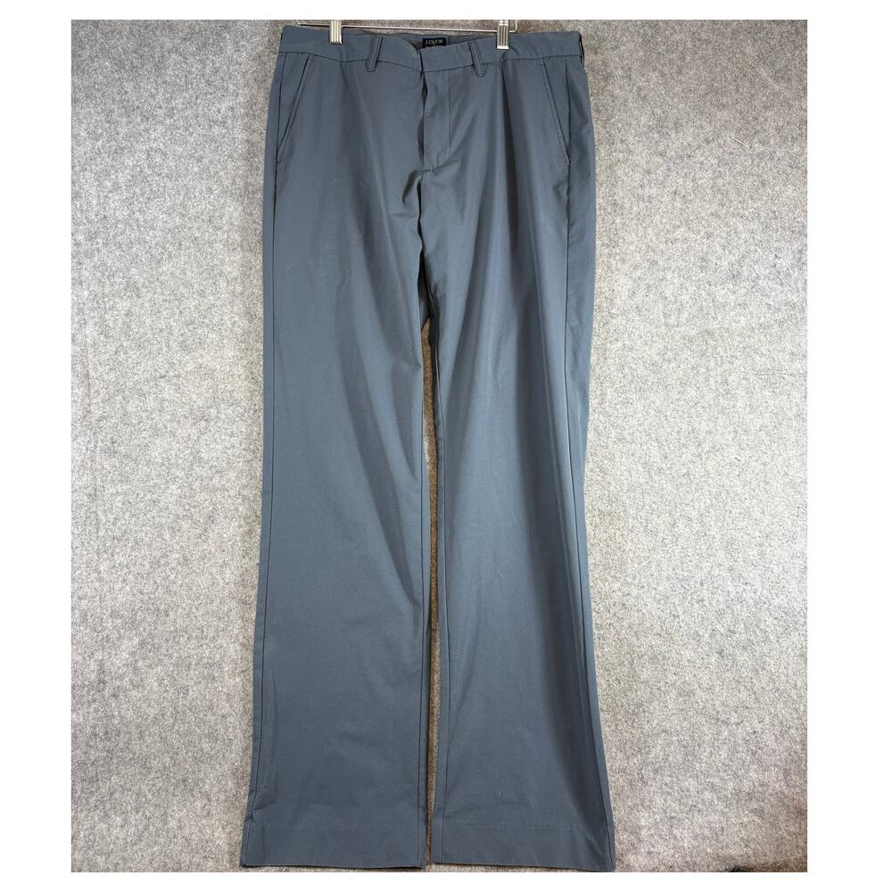 J Crew Thompson Flex Pants Mens Gray Stretch Tapered Chino Office Preppy 33x32